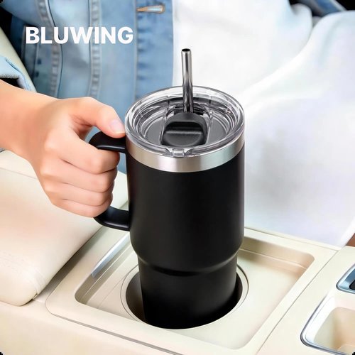 Bluwing 20 oz Replacement Screw Top Lid for YETI TraveI Mug with Threads Only, Spill Proof Stronghold Lid for YETI Threaded Travel Mug(1 Pack)