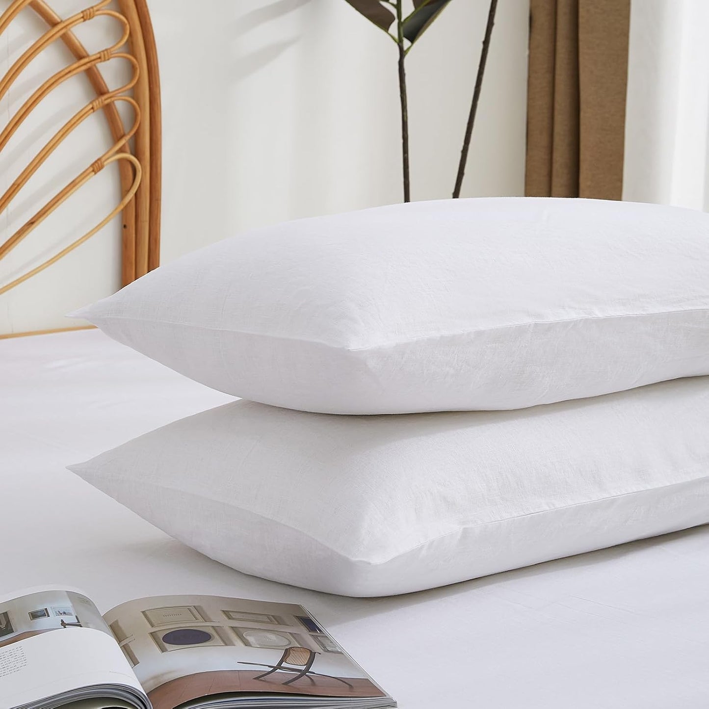 Regine Switzerland 100% French Linen Pillowcase Set - Soft, Breathable Envelope Closure | Luxury Home Gift