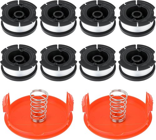 Black and Decker AF-100 String Trimmer Line - 30ft 0.065" Replacement Spool with 8 Lines, 2 Caps & 2 Springs