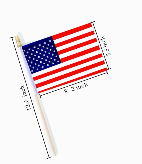 Ckexin 25Pack Small American Flag Mini Usa Flag On Stick Handheld Us Flag For July 4th Decoration