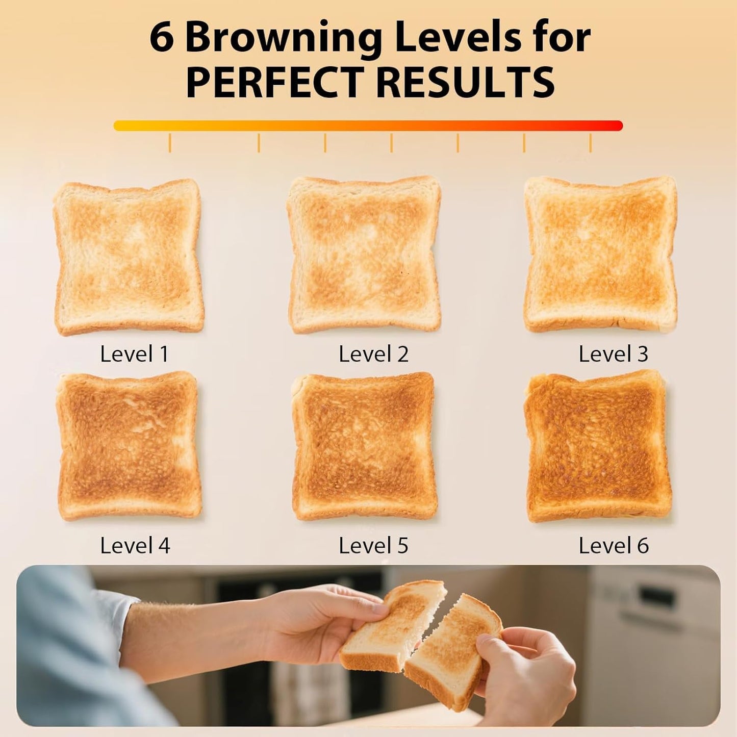 Skiennix 2-Slice Toaster - Stainless Steel with 1.5" Extra Wide Slots & 6 Browning Settings | Green
