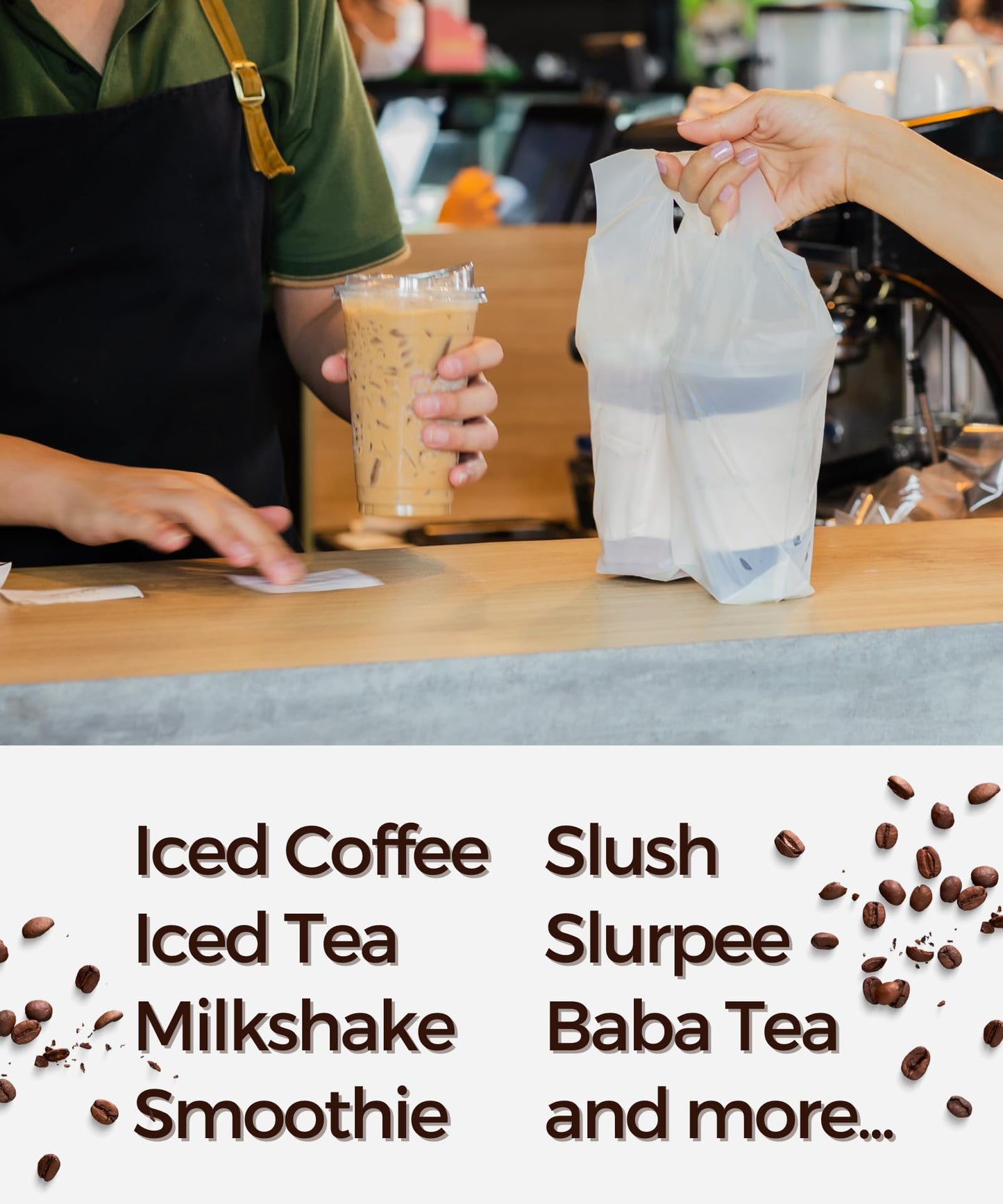 12 oz Clear Plastic Cups with Strawless-Sip-Lids, 50 Sets Disposable Cups Plastic Iced Coffee Cups, To Go Cups with Sip Through Lids for Smoothie, Milkshake, Cold Drinks for Party, Wedding, Event