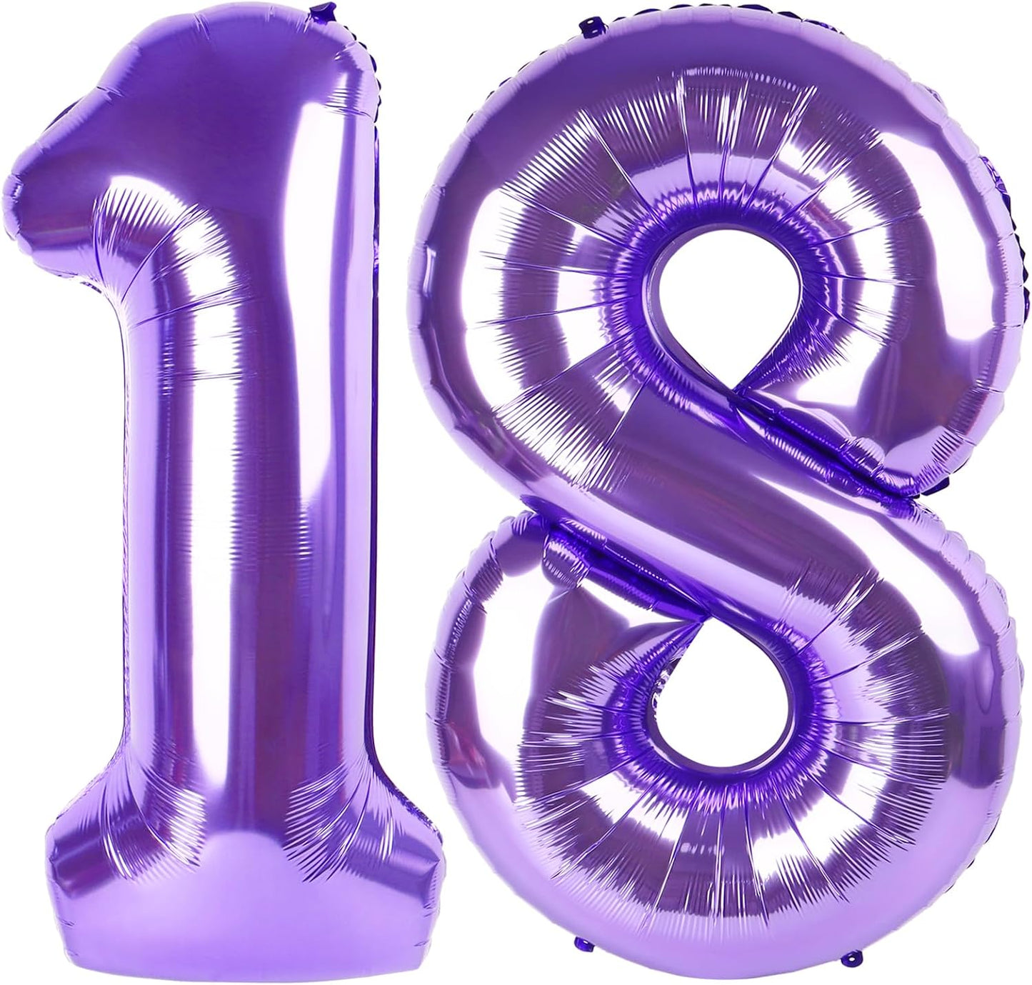 Skiennix 40-Inch Purple Number Balloons - 18th Birthday Party Decorations for Men & Women