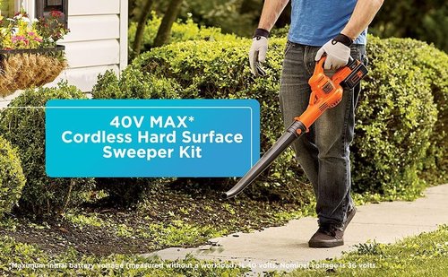 BLACK+DECKER Cordless Leaf Blower - 40V MAX with Battery & Charger, 125 MPH Air Speed, Lightweight Design