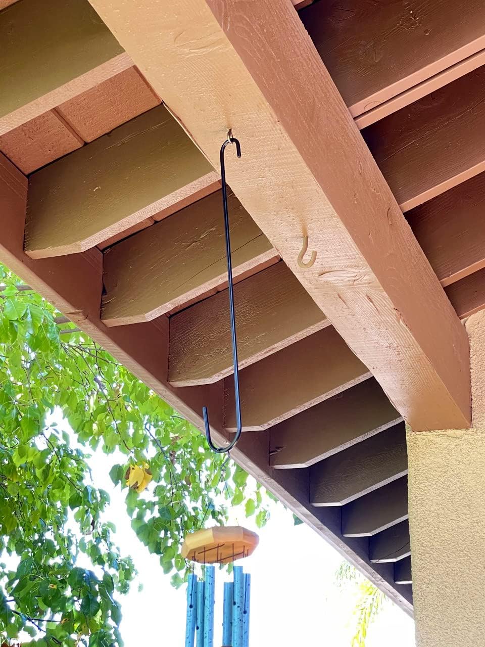 Tetra-Teknica 18-Inch Steel Extension S Hook - Durable Plant & Lantern Hangers | Powder Coated Black, 4-Pack