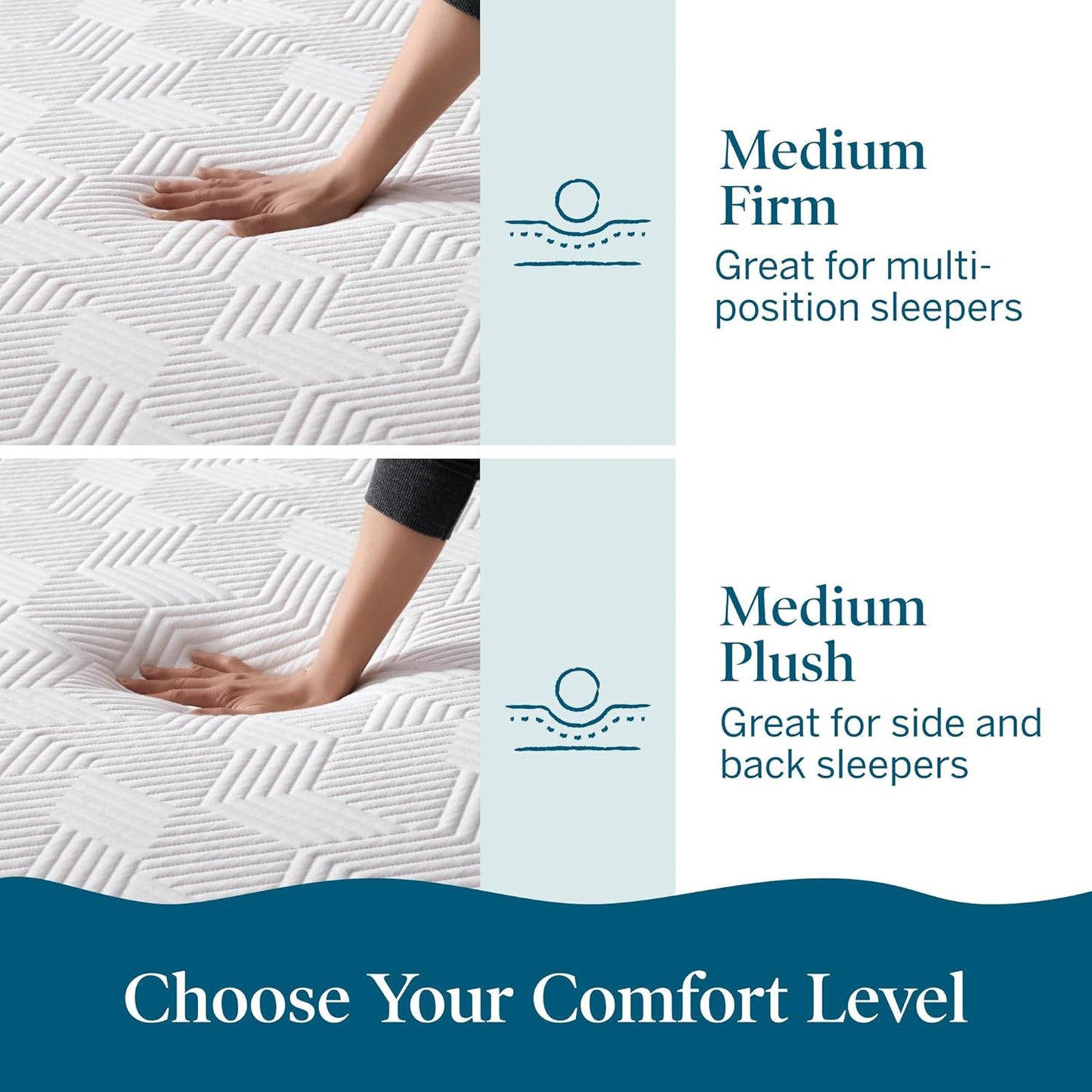 Lucid 14 Inch Memory Foam Mattress - Medium Plush Comfort with Bamboo Charcoal & Cooling Gel - Queen Size