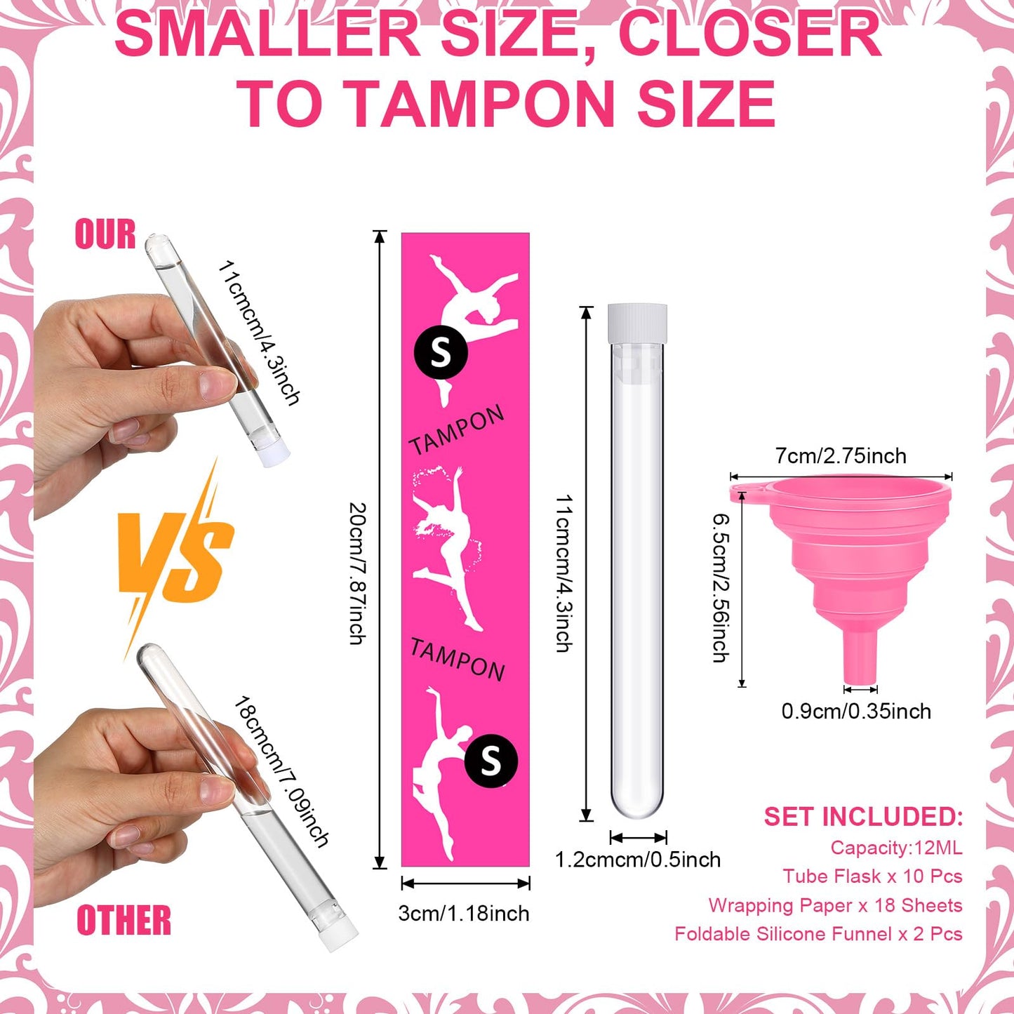 Suclain 50 Pcs Travel Tube Set Includes 0.4 oz Tubes for Women, Foldable Silicone, Reusable Wrappers for Outdoor Sports