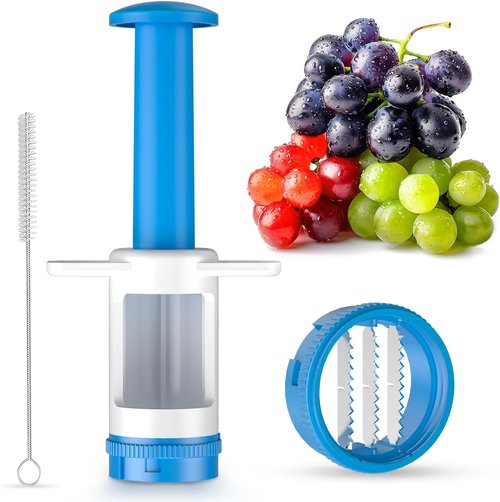 HiYZ Grape Cutter - Stainless Steel Fruit Slicer & Veggie Divider for Baby Food Prep