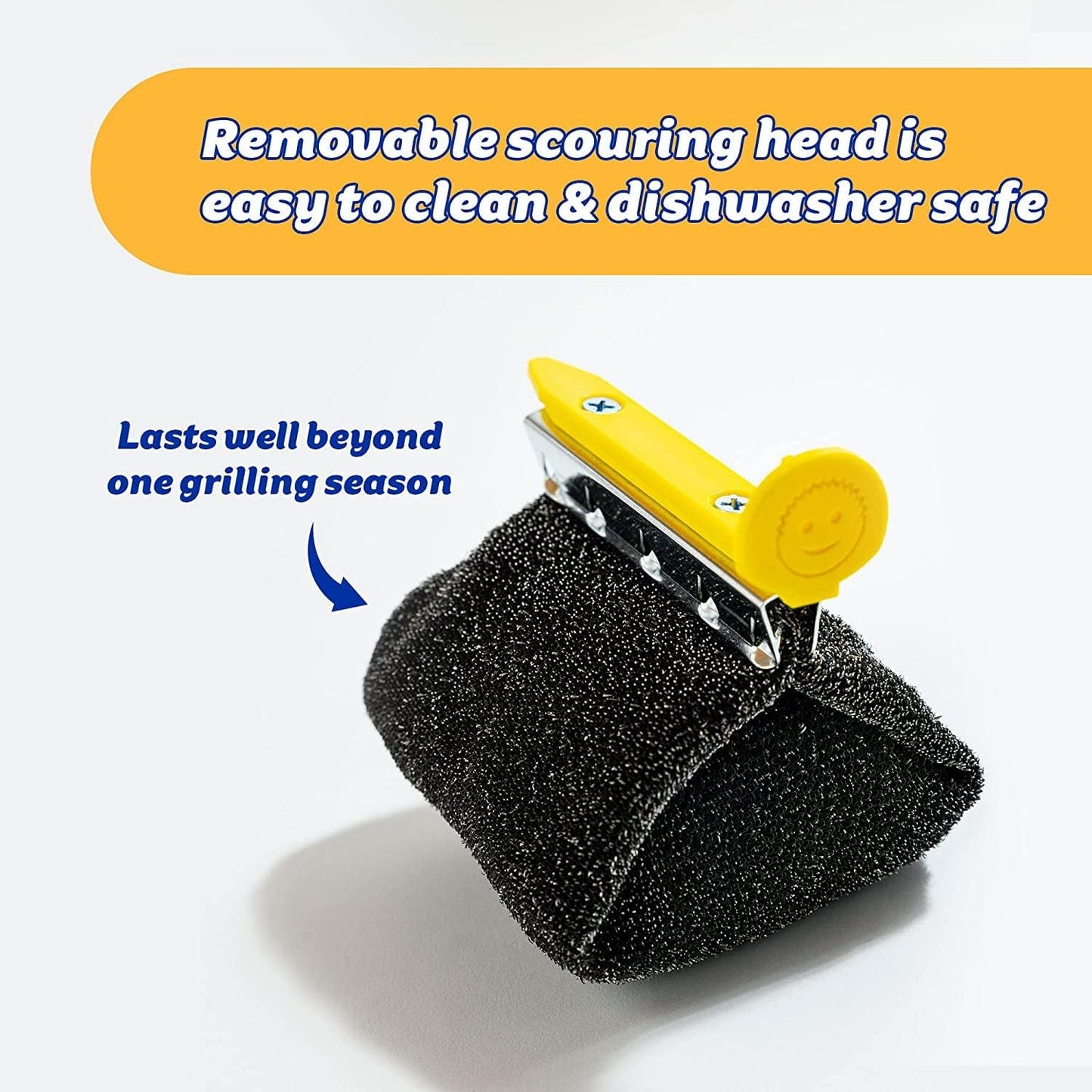 Scrub Daddy BBQ Daddy Grill Brush Head Refill - Bristle-Free ArmorTec Steel Mesh Cleaning Attachment (1 Count)