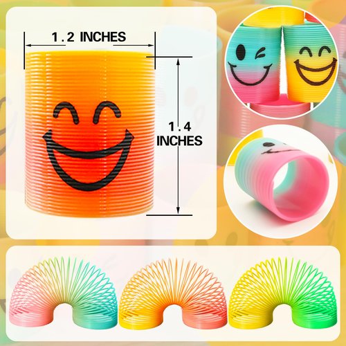 84 Pack Mini Spring Party Favors Toys Magic Fidget Stress Coil for Favor Carnival Prize Birthday Goodie Bag Stuffers for Kids Boys Girls