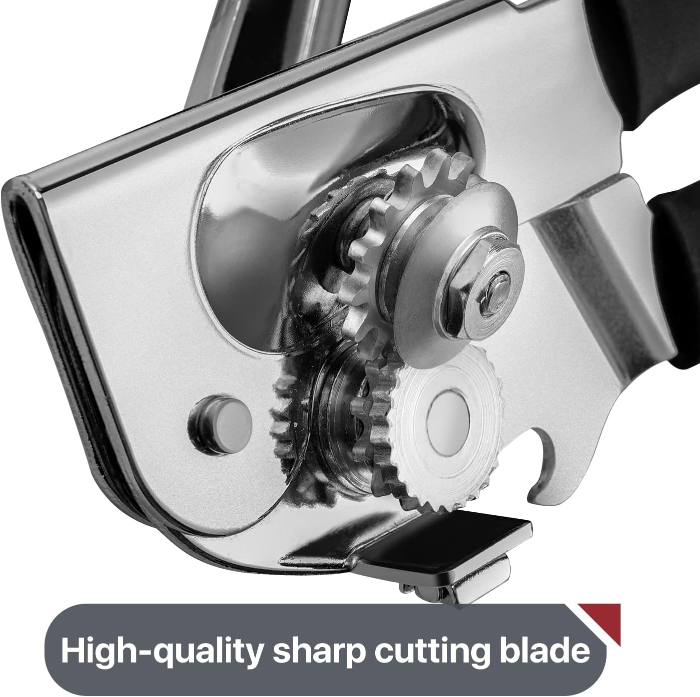 UHIYEE Heavy-Duty Manual Can Opener - Comfortable Extra-Long Handles for Easy Use | Black