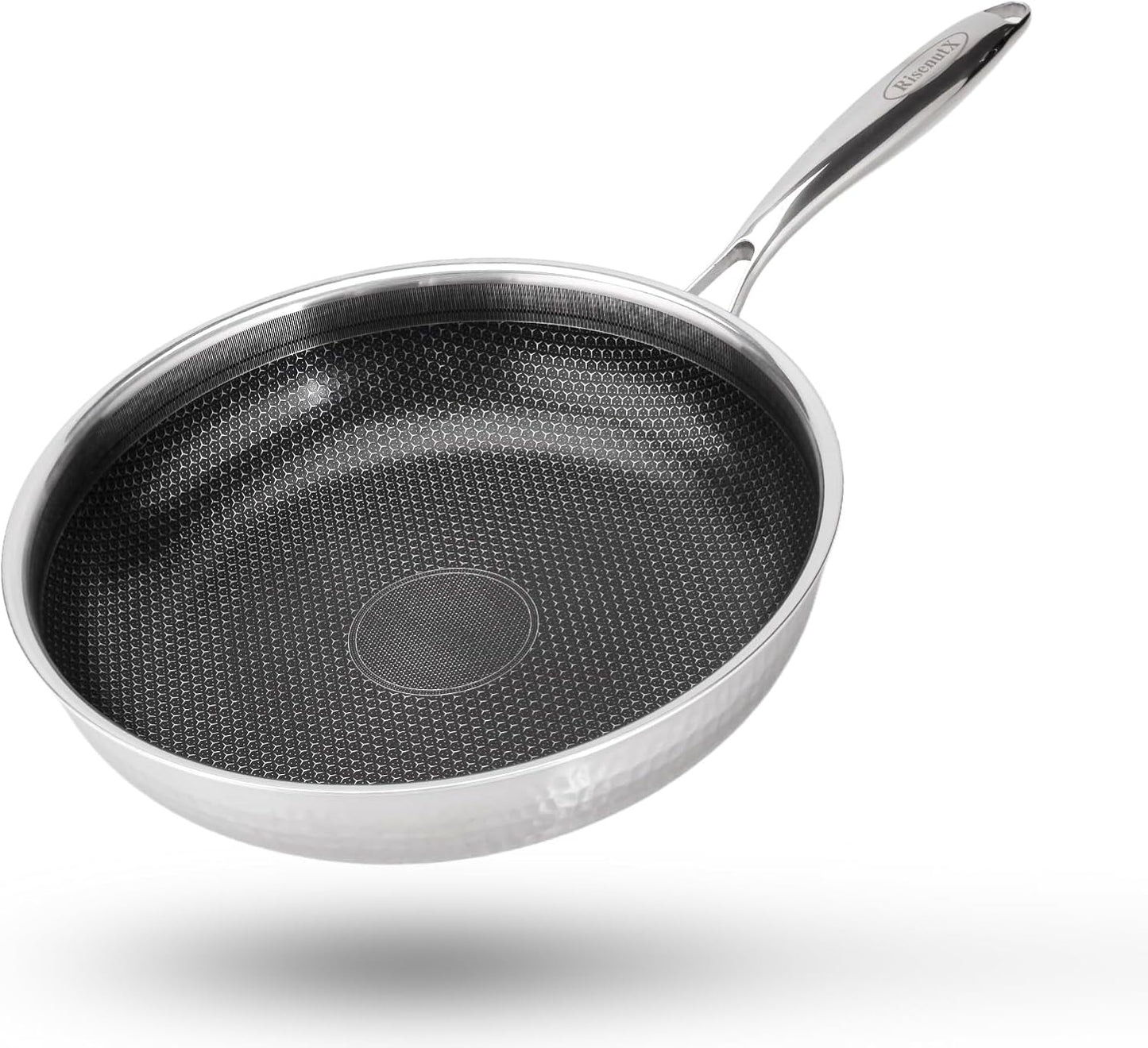 Skiennix Hybrid 8-Inch Stainless Steel Non-Stick Skillet | PFOA-Free, Dishwasher & Oven Safe