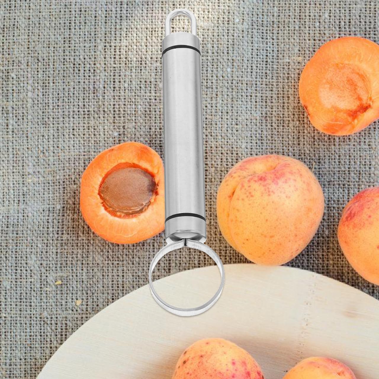 Hemoton 2 Pcs Fruit Core Removing Tools Stainless Steel Peach Corers Kitchen Utensils for Pear Bell Pepper Easy-to-Clean Kitchen Gadgets for Home Use