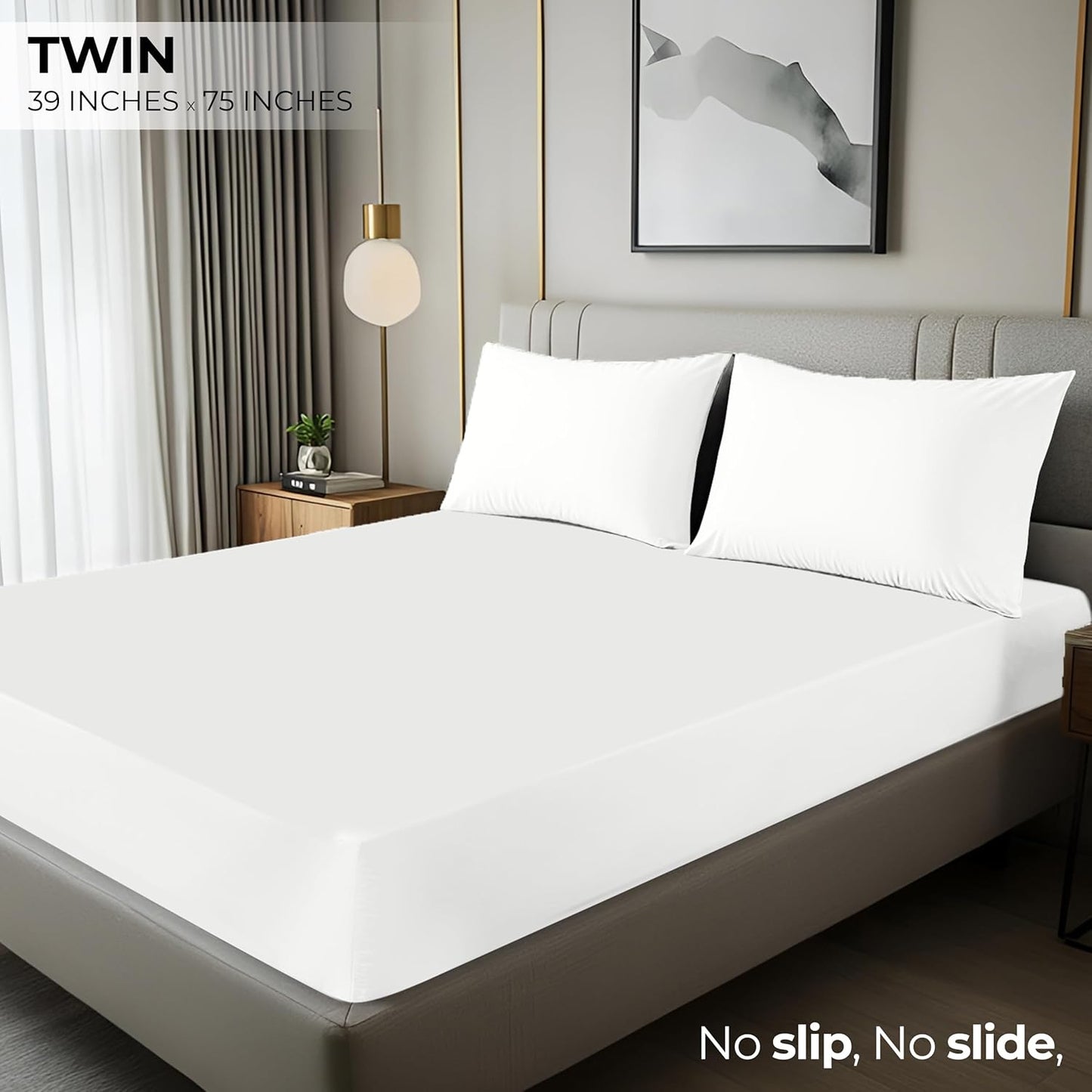 Utopia Bedding Twin Fitted Sheet - Soft Microfiber - Deep Pocket - Fade Resistant - Easy Care (White)