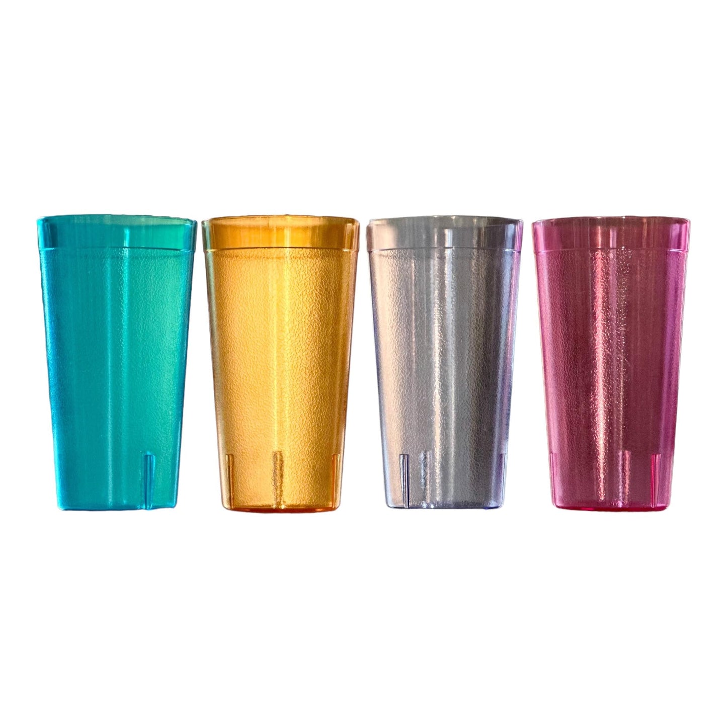 Oojami Set of 8 Plastic Tumblers, 20-Ounce Reusable Cups, BPA-Free & Shatterproof, Stackable Restaurant-Style Drinking Glasses for Water, Juice, and Everyday Use, Dishwasher Safe 20 oz