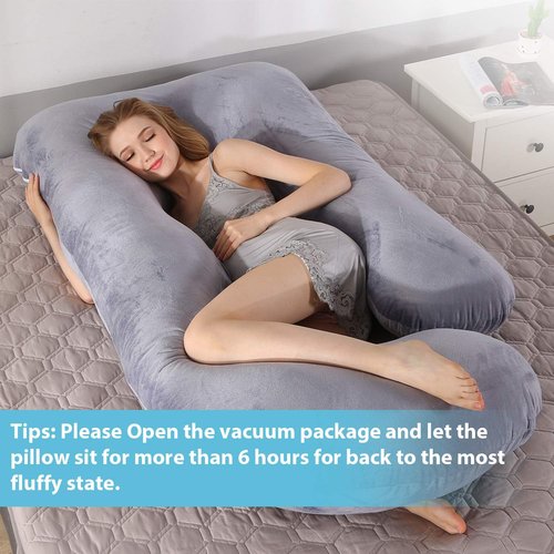 BATTOP Pregnancy Pillow - Full Body Maternity Support for Back, Hips & Belly | Removable Washable Cover