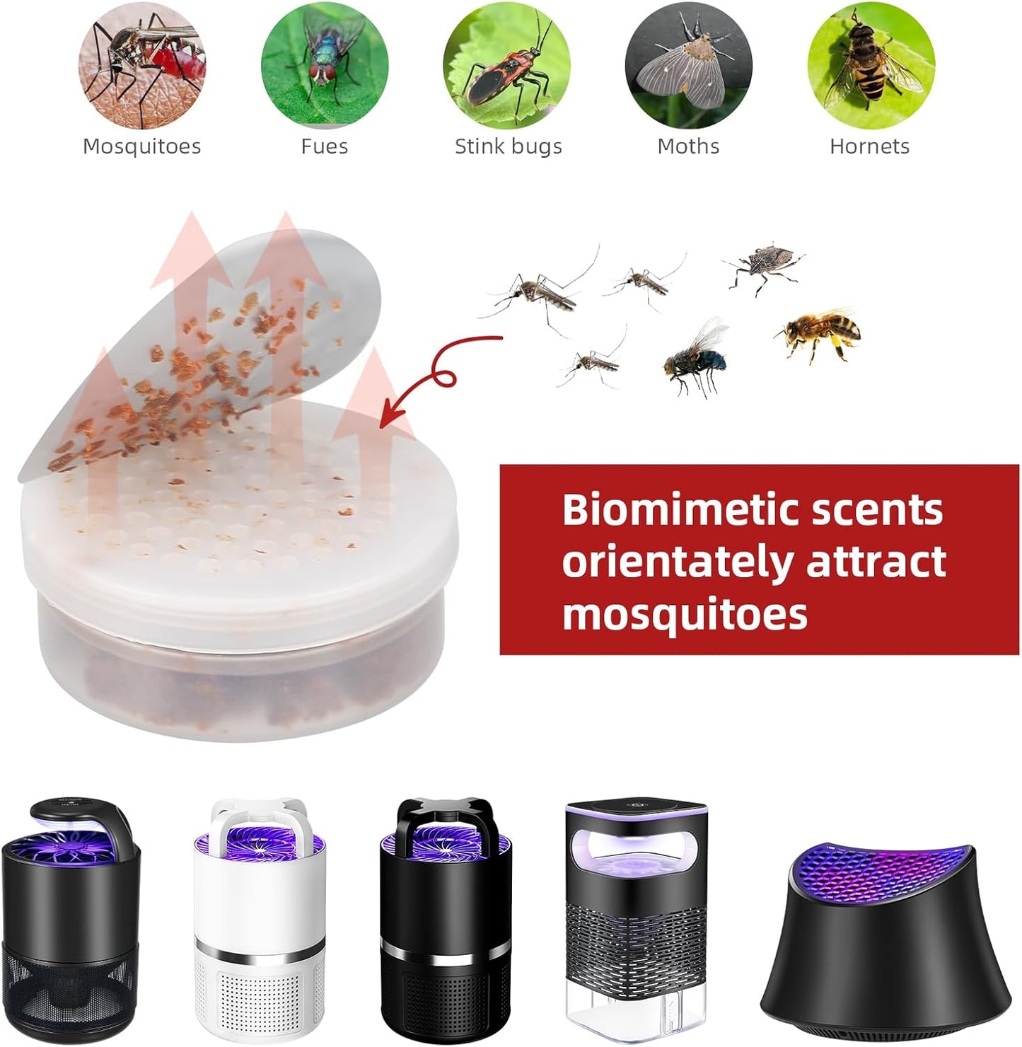 Skiennix Pest Lures - 9 Pack Mosquito Attractant Bait Refill | 270-Day Lasting High Catch Rate for Indoor/Outdoor Traps
