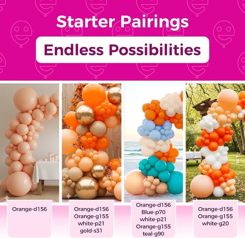 Bezente 18-Inch Pastel Orange Balloons - 30 Pack of Thick, Round Latex Balloons for Parties & Events