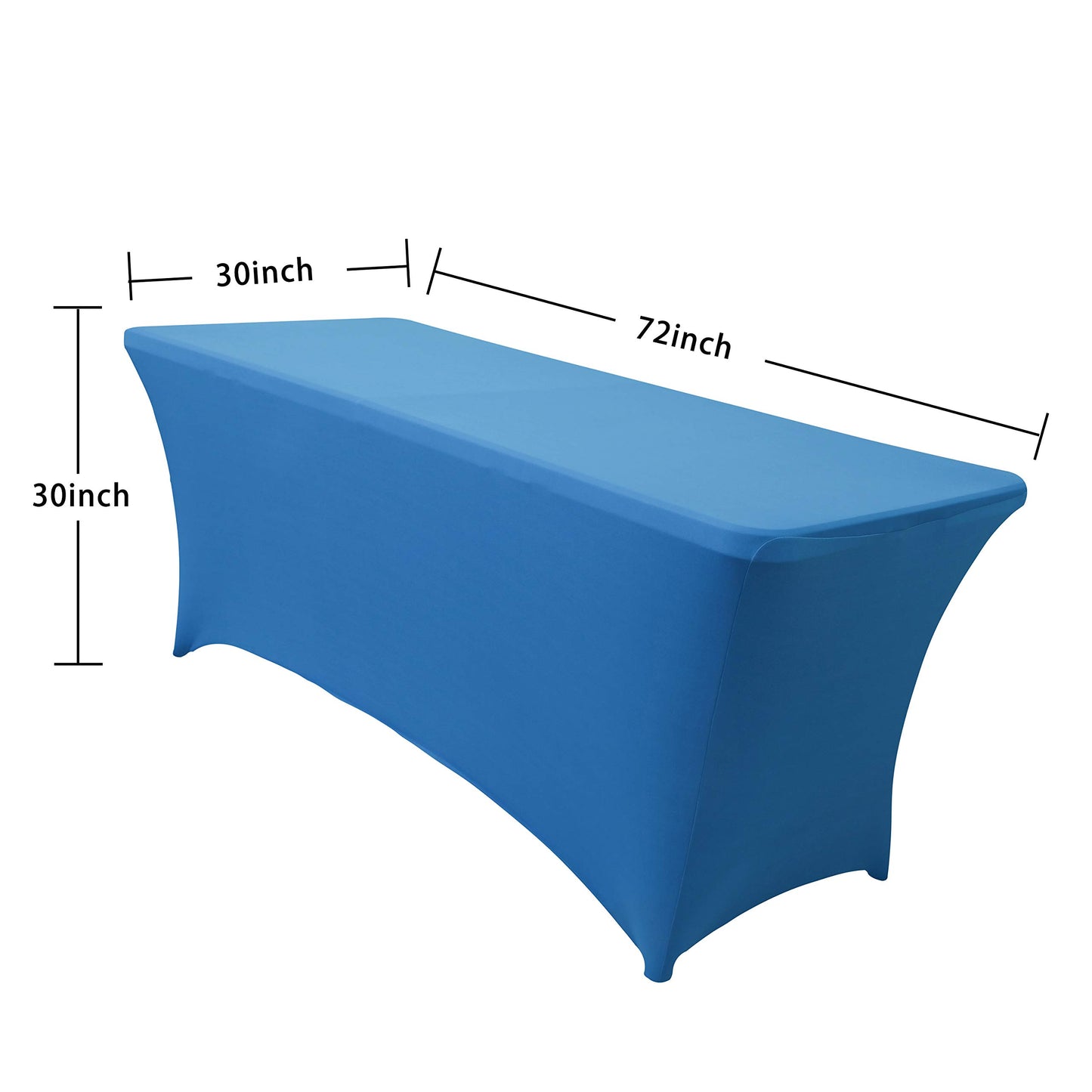Obstal 6ft Stretch Spandex Table Cover for Standard Folding Tables - Universal Rectangular Fitted Tablecloth Protector for Party （Aqua, 72 Length x 30 Width x 30 Height Inches）