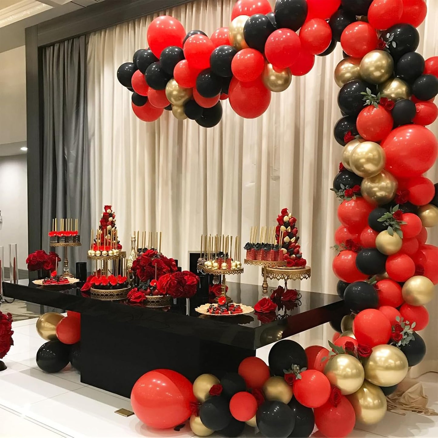 Skiennix 12-Inch Red Latex Balloons - 100-Pack Party Decorations for Birthdays, Weddings & More