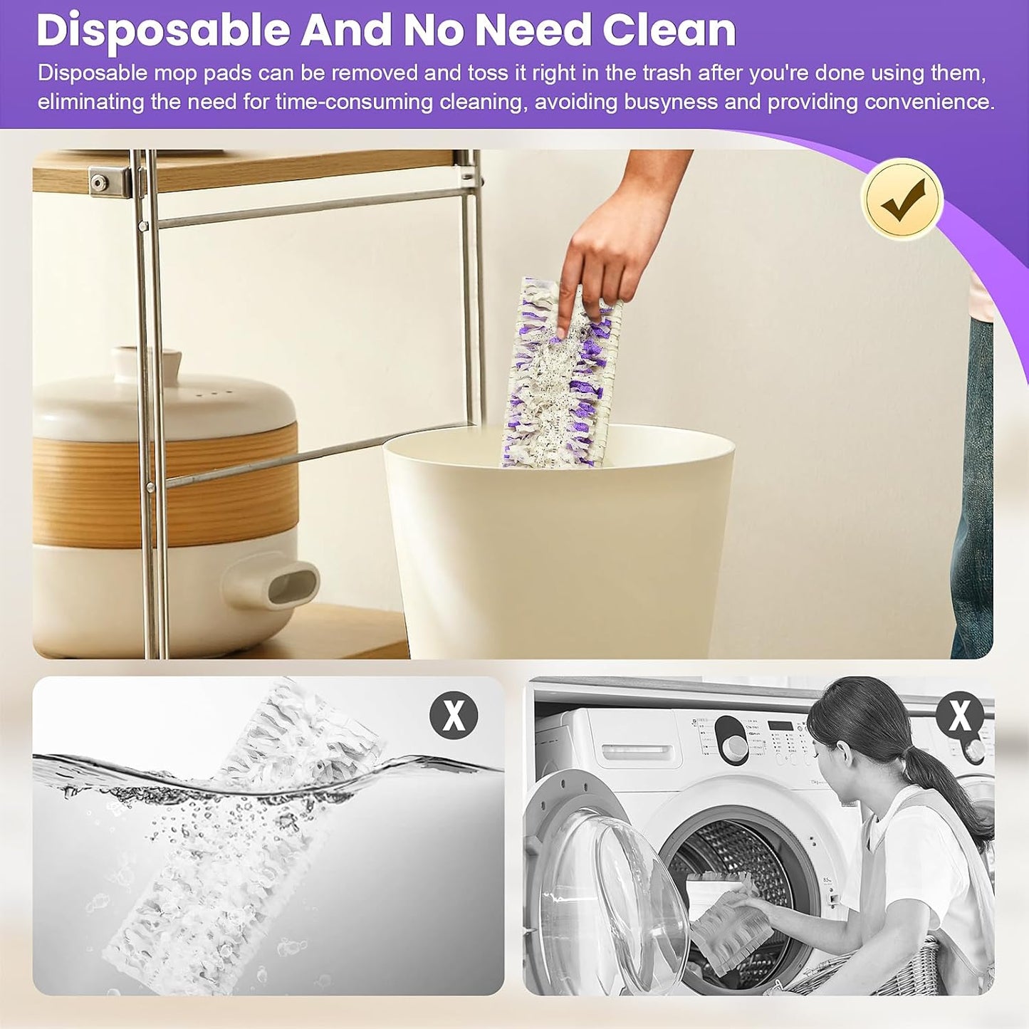 Skiennix 40 Pack Disposable Refill Pads - Multi-Surface Replacement Spray Mopping Pads for Safe Floors