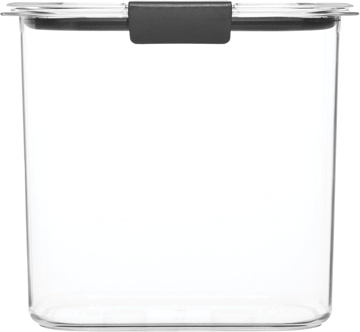 Rubbermaid Brilliance 12-Cup Airtight Food Storage Container - Ideal for Pantry Organization, Clear/Grey
