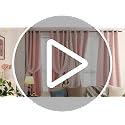 Pink Girls Blackout Curtains 52"W x 84"L Set of 2 - Kids Bedroom Window Drapes
