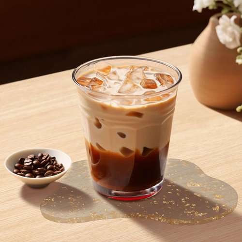 Hitefu Acrylic Cloud Shape Coasters, Clear Transparent Drink Mats for Coffee Cups, Tabletop Protection & Bar Decor (Gold)