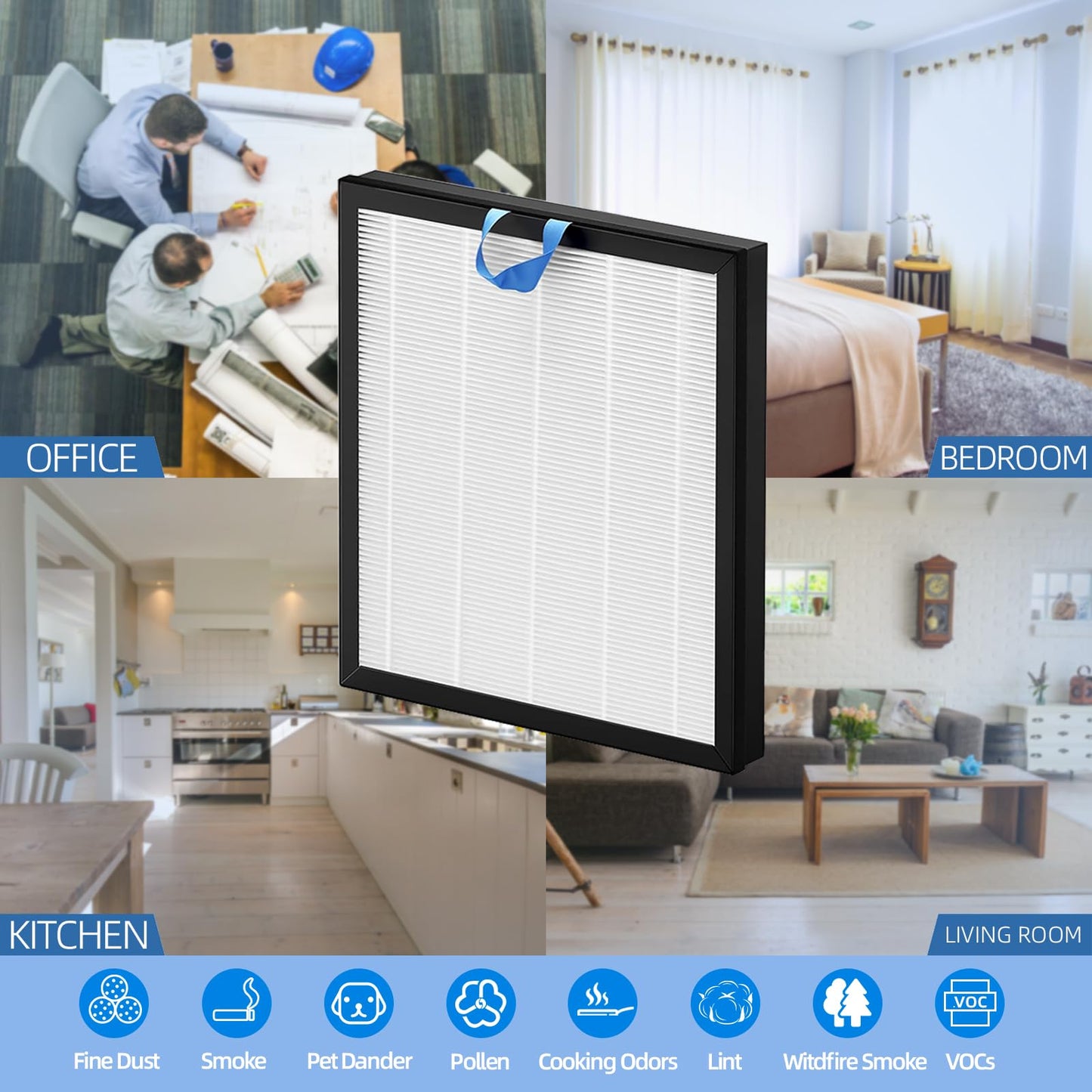 EverestAir-RF Air Purifiers Replacement Filter: Compatible with LEVOIT EverestAir Air Purifier - 2-PACK High-Efficiency Activated Carbon Filters