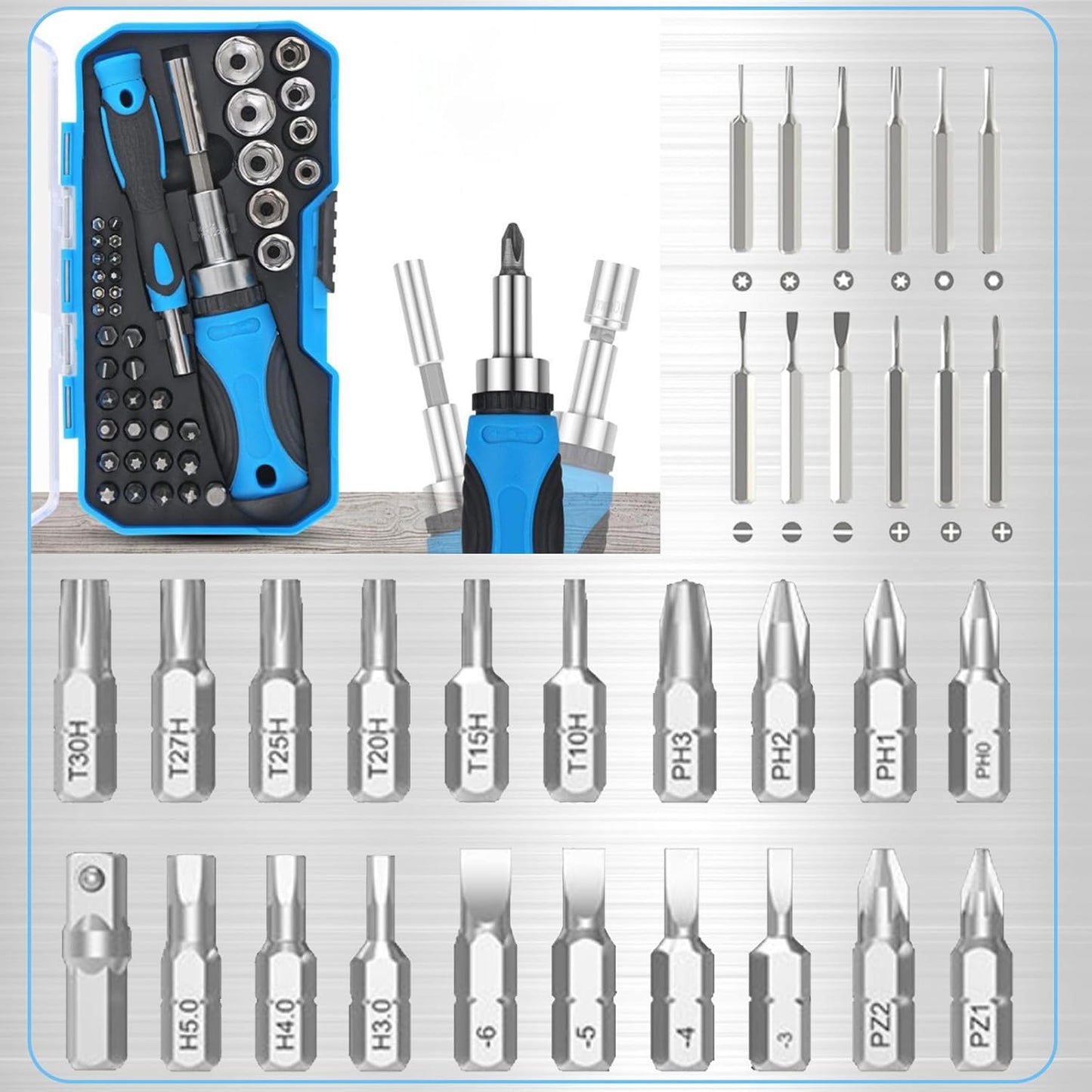 Tool Advent Calendar 2025 - 44-Piece Tool Set with Precision Bits & Screwdrivers | Ideal Home Tool Kit for Mechanics