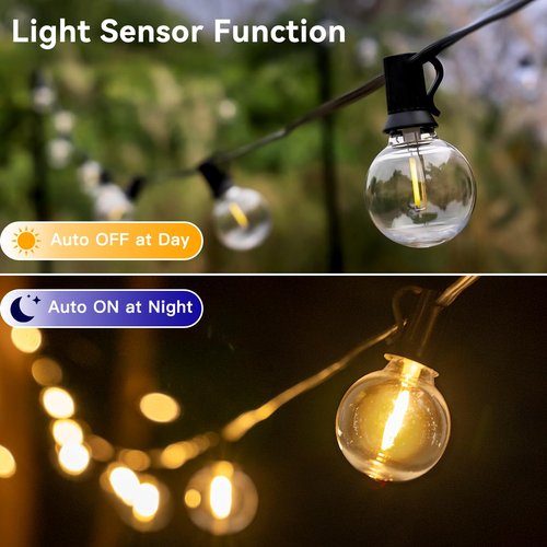 Ccinny Outdoor String Lights 150FT with Remote Dimmer, G40 Globe LED Patio Lights with 75 Edison Plastic Bulbs(4 Spare), Waterproof Hanging Lights for Backyard Balcony Yard Deck Garden Party