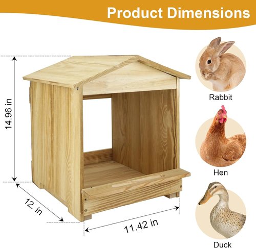 Chicken Nesting Box - 3 Compartment Wall Mount Wooden Egg Laying Nest for Hens & Ducks