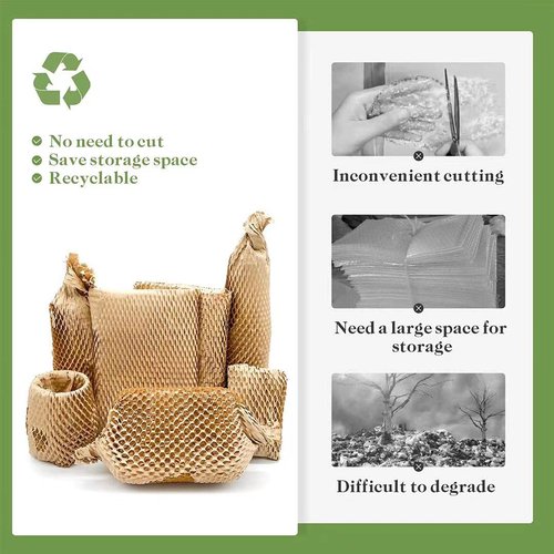 Honeycomb Packing Paper - 15" x 131' Eco-Friendly Cushioning Wrap for Moving & Shipping Supplies