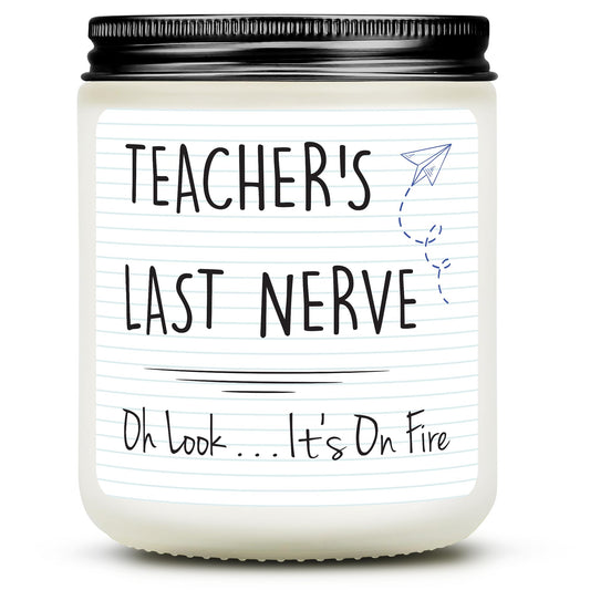 Teacher Appreciation Gifts, Teacher Gifts for Women, Teacher Christmas Gifts, Thank You Gifts from Students, Gifts for Teachers, 7 OZ Soy Wax Lavender Jar Candles