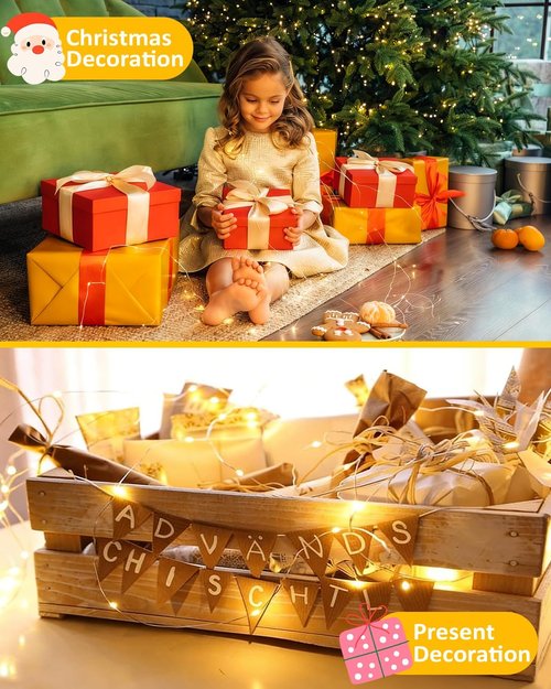60 LED Fairy Lights by [Brand Name] - 20FT Waterproof Battery Operated Twinkle Lights | Timer & Cuttable for Indoor/Outdoor Use