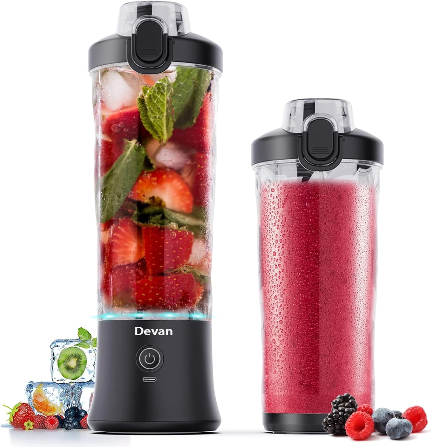 Skiennix Portable Blender - Waterproof 20 oz BPA-Free Cup with Travel Lid | Perfect for Shakes & Smoothies