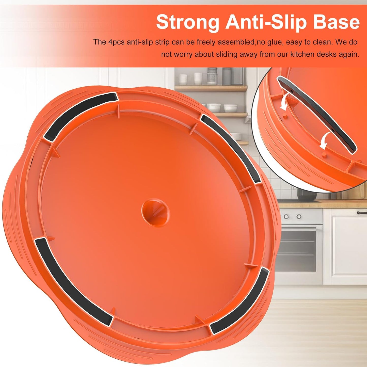 SURETIVIAN Chicken Shredder - Ergonomic Meat Shredder Tool with Brush & Fork | BPA-Free, Anti-Slip, Large Size (Orange)