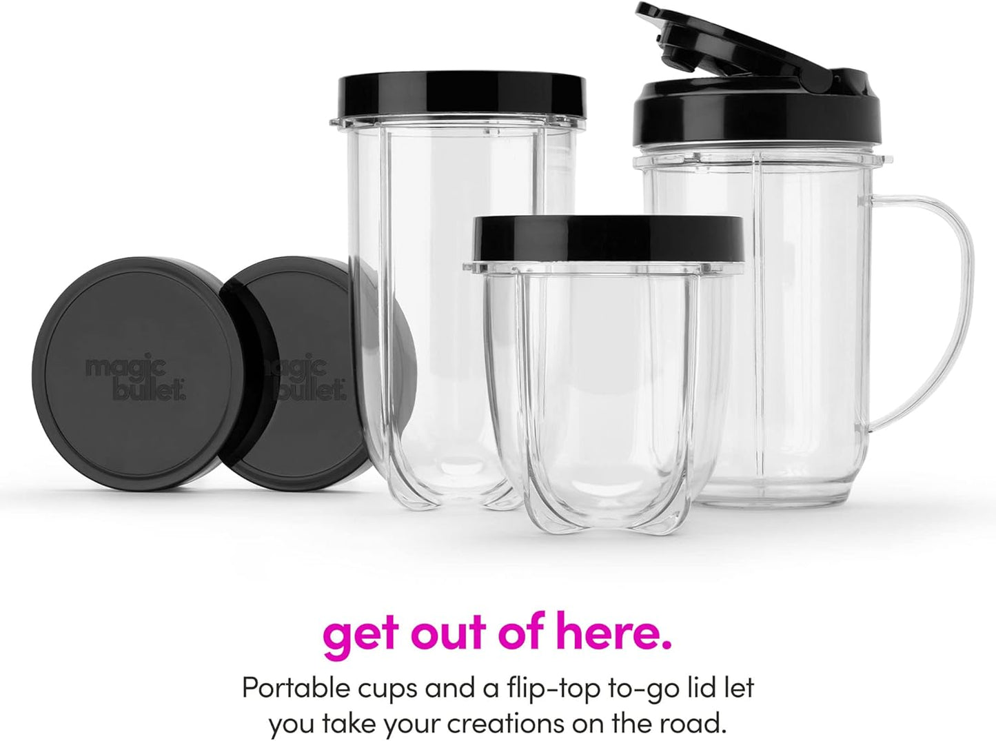 Magic Bullet Blender - 11 Piece Set | Compact Black Kitchen Essential for Smoothies & More