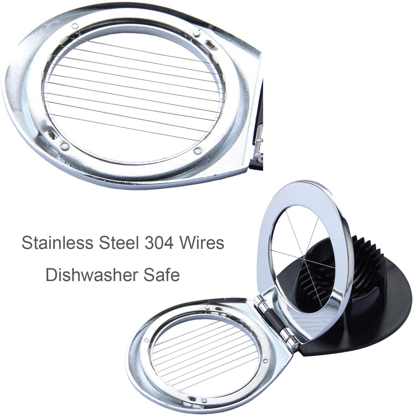 Skiennix Multi-Function Stainless Steel Egg Slicer - Heavy-Duty, Dishwasher Safe Kitchen Tool