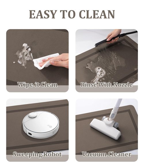 chakme Bathroom Mat Rugs Large 59x24, Ultra Thin Magic Mat Bathroom Rug Non Slip Bath Rugs Quick Dry Absorbent Bath Mats for Bathroom Floor, (Brown, 59"x24")