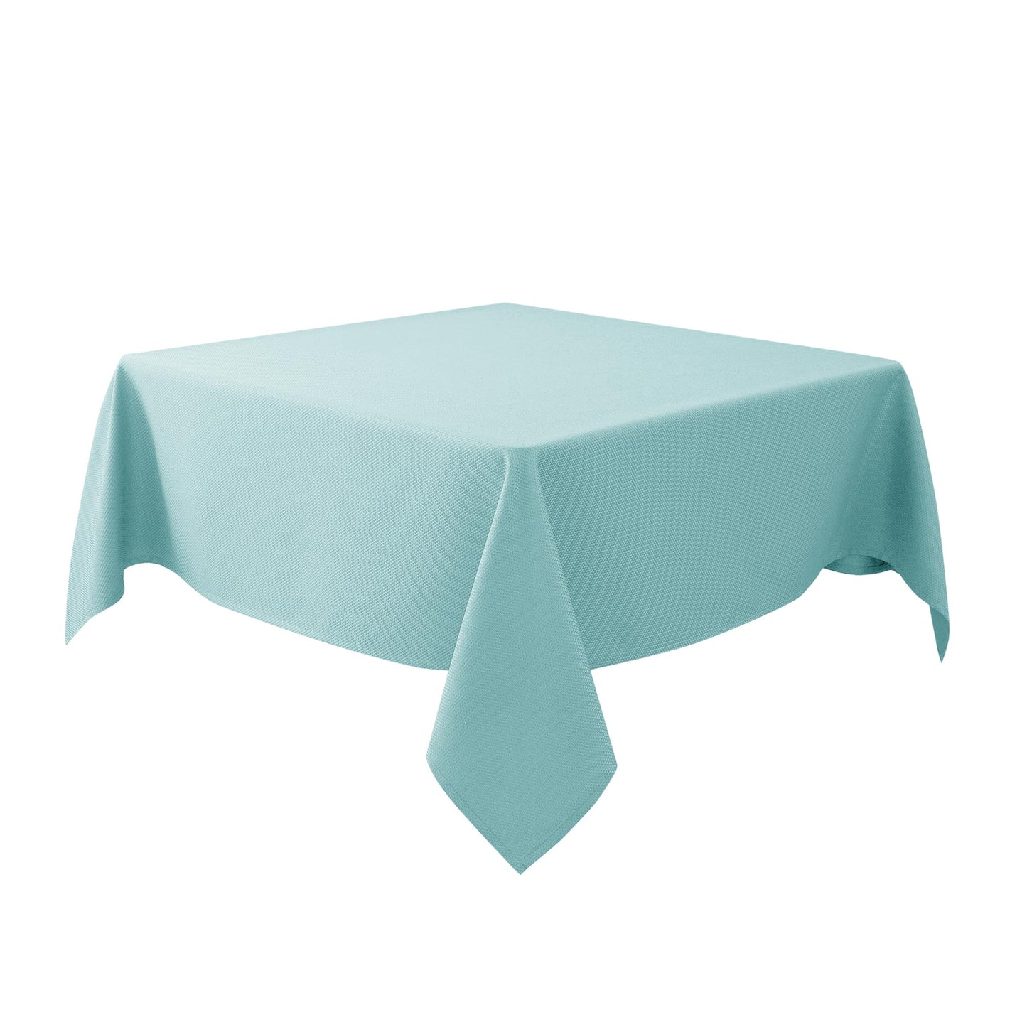 Biscaynebay Textured Fabric Square Tablecloths 90x90 Inches, Silver Grey Water Resistant Spill Proof Card Table Cloth Folding Table Cover for Dining, Kitchen, Wedding and Parties, Machine Washable