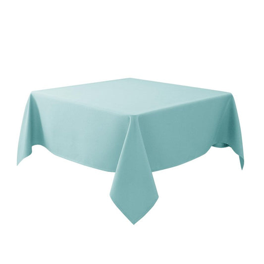 Biscaynebay Square Tablecloth 54x54 Inch-Auqa Blue Card Fabric Table Cover-Small Folding Table Cloths Linen Water Resistant for Kitchen Dining Picnic Patio Outdoor Party Restaurant Tables