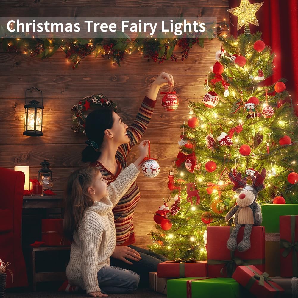 Battery Operated Fairy Lights - 50 LED Copper Wire String Lights with Remote & Timer, 16.4ft Waterproof Twinkle Lights for Christmas, Wedding & Home Decor