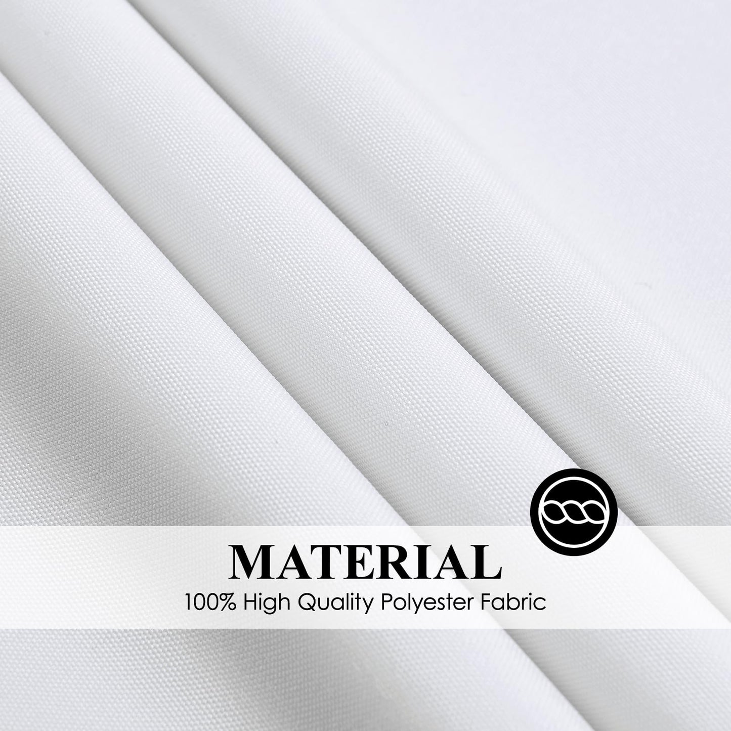 Aocoz Round Tablecloth 120 Inch 10 Pack White Tablecloths Washable Decorative Linen Polyester Table Clothes Cover for Dining Table Banquets Buffet Parties and Wedding