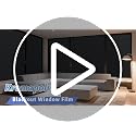 Blackout Window Privacy Film - Total Black / 35.4 x 314.9 inches - Light Blocking & UV Protection
