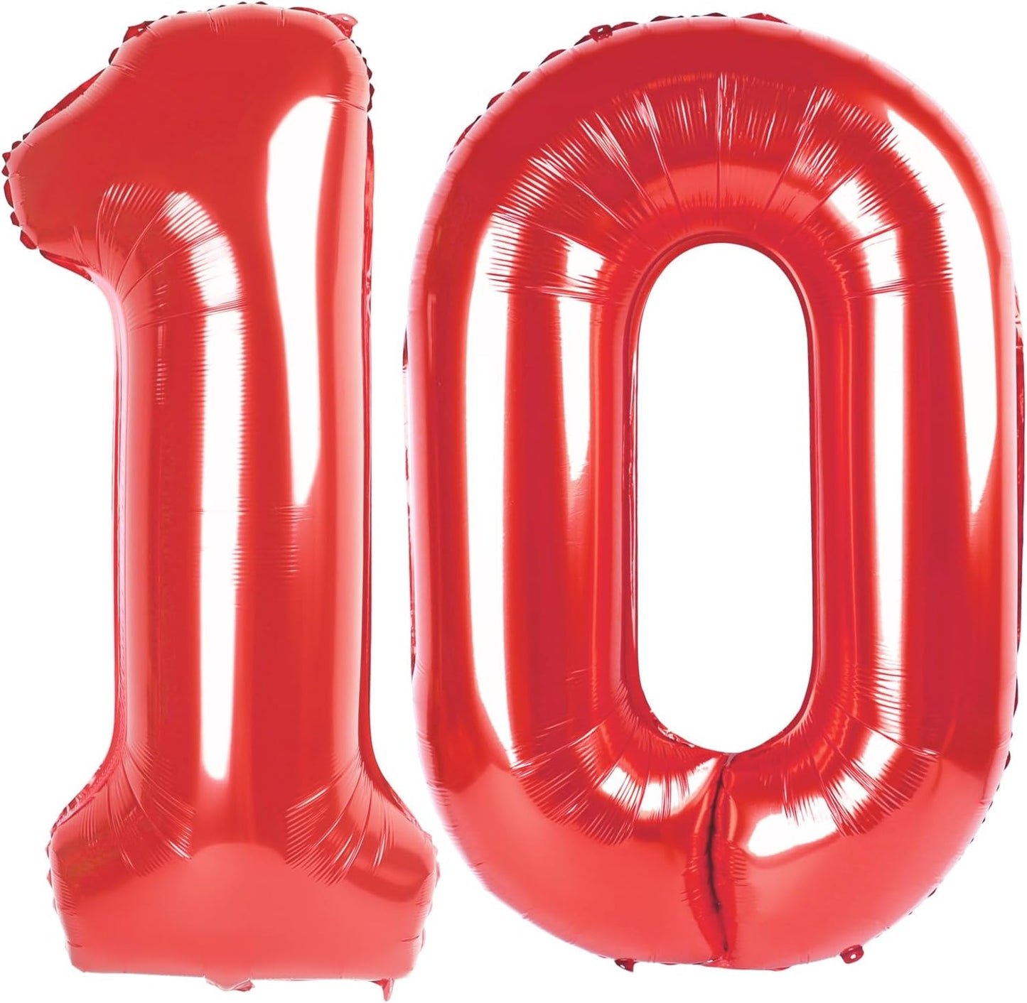 Red Number 10 Balloon - 40 Inch Giant Birthday Decoration for 10th Birthday Parties | Kids Party Supplies