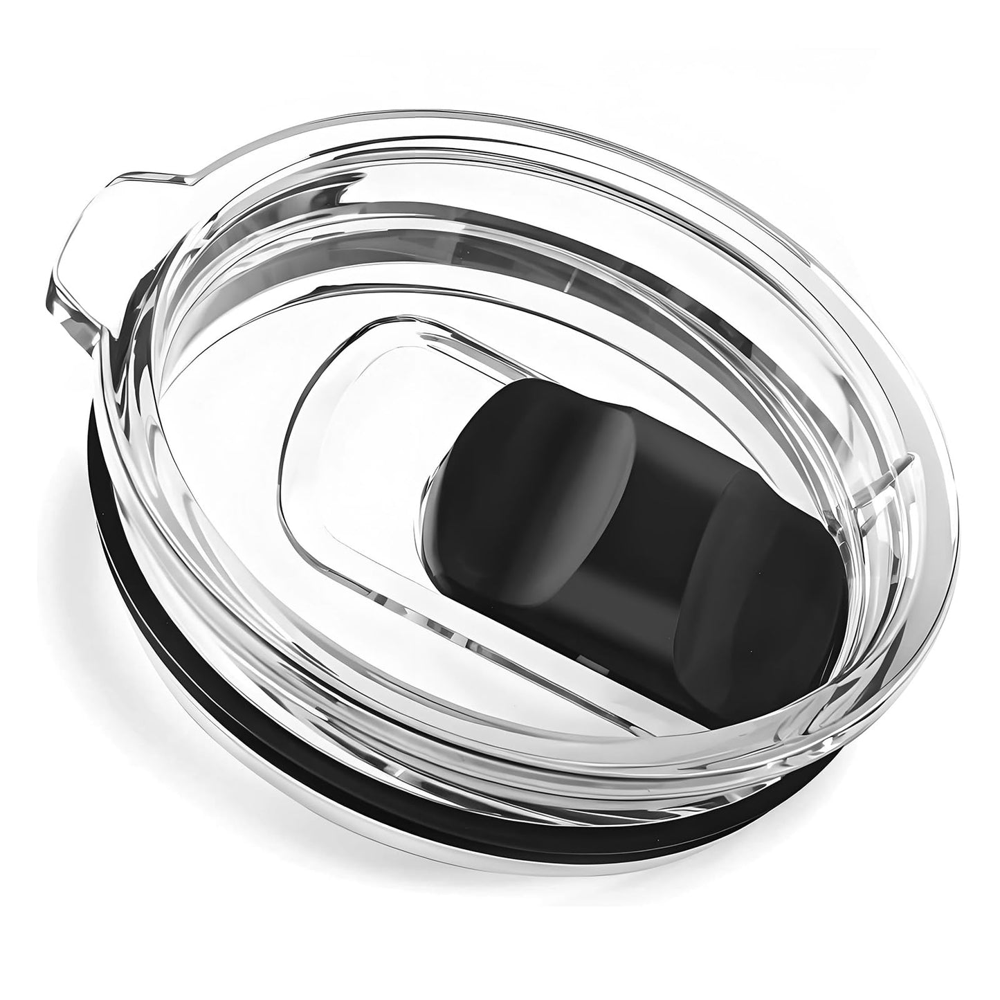 Magnetic Slider Replacement Mug Lid Compatible with Ember First and Second Generation Mugs, 14 oz, Splash-Proof, Black/Clear