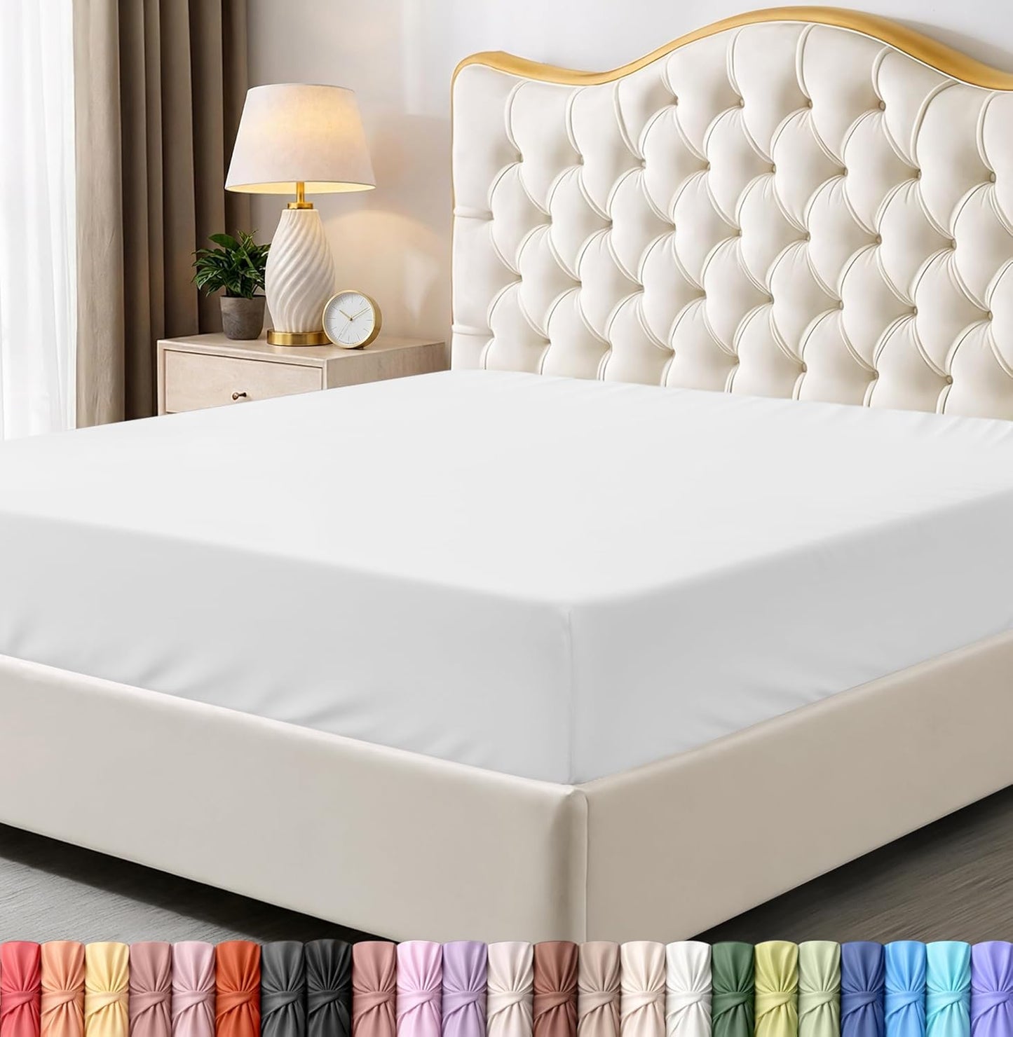 Utopia Bedding Twin Fitted Sheet - Soft Microfiber - Deep Pocket - Fade Resistant - Easy Care (White)