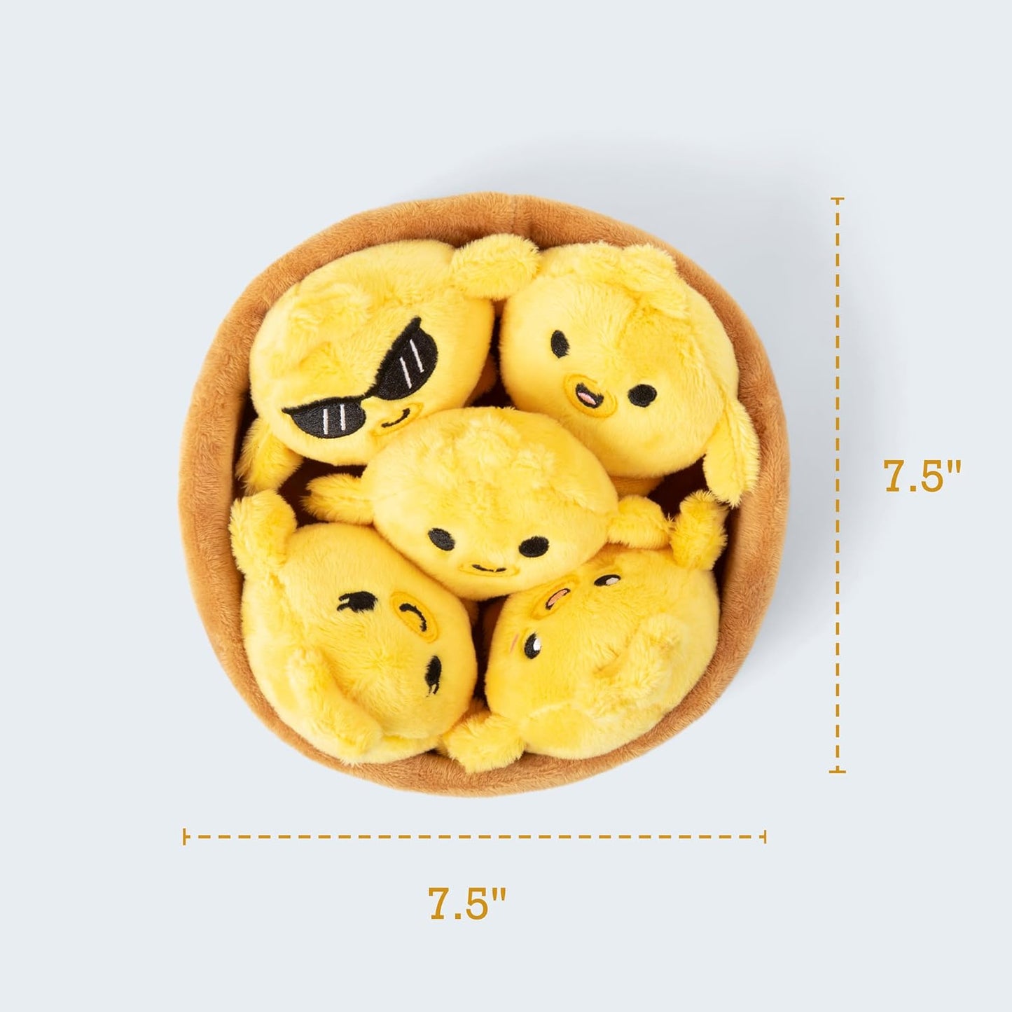 Relatable Emotional Support Chickies - Cuddly Plush Stuffed Animals | 5 Squishy Toys with Carrying Basket