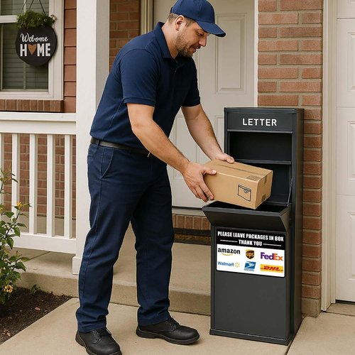 Delivery Signs for Packages by [Brand Name] - 2 Pack Vinyl Self-Adhesive Stickers | 11 x 7 Inches for Outdoor Use